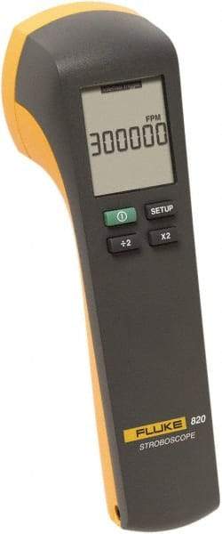 Fluke - 7-1/2 Inch Long x 2-1/4 Inch Wide, Stroboscope - 2.4 Inch Meter Thickness, 30 to 300,000 Flash per Minute - Exact Industrial Supply