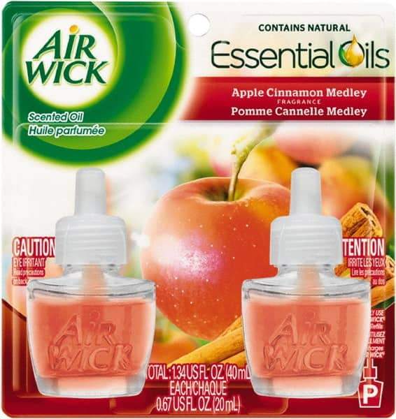 Air Wick - 0.67 oz Air Freshener Dispenser Refill - Apple Cinnamon, Compatible with Air Wick Oil Warmers - Exact Industrial Supply