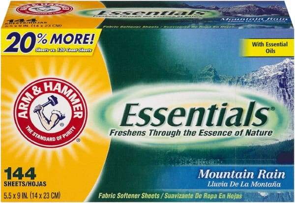 Arm & Hammer - 144 Sheet Box Dryer Sheets - Mountain Rain Scent - Exact Industrial Supply