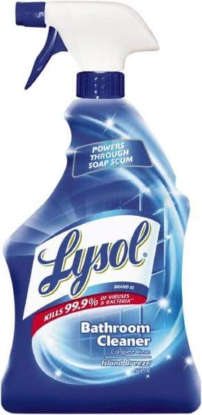 Lysol - 32 oz Spray Bottle Liquid Bathroom Cleaner - Island Breeze Scent, Disinfectant, General Purpose Cleaner - Exact Industrial Supply