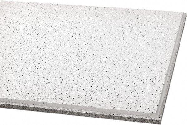 Armstrong World - 24" Long x 24" Wide, Wet-Formed Mineral Fiber Acoustic Ceiling Tile - ASTM E1264 Specification, White - Exact Industrial Supply