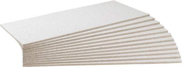 Armstrong World - 48" Long x 24" Wide, Wet-Formed Mineral Fiber Acoustic Ceiling Tile - ASTM E1264 Specification, White - Exact Industrial Supply