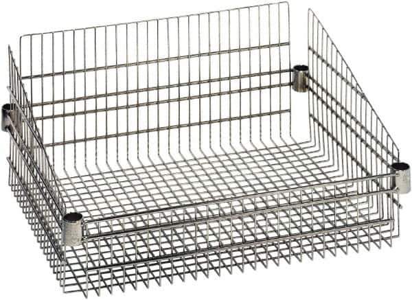 Quantum Storage - Wire Basket Unit - 24" Wide x 24" Deep x 10" High, - Exact Industrial Supply