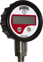 Winters - 2-1/2" Dial, 1/4 Thread, 0-15 Scale Range, Pressure Gauge - Lower Connection Mount, Accurate to 0.01% of Scale - Exact Industrial Supply