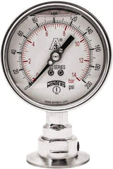 Winters - 4" Dial, 2 Thread, 0-200 Scale Range, Pressure Gauge - Lower Connection Mount, Accurate to 0.01% of Scale - Exact Industrial Supply