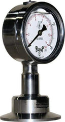 Winters - 2-1/2" Dial, 2 Thread, 0-200 Scale Range, Pressure Gauge - Lower Connection Mount, Accurate to 1.5% of Scale - Exact Industrial Supply