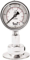 Winters - 2-1/2" Dial, 2 Thread, 0-100 Scale Range, Pressure Gauge - Lower Connection Mount, Accurate to 1.5% of Scale - Exact Industrial Supply