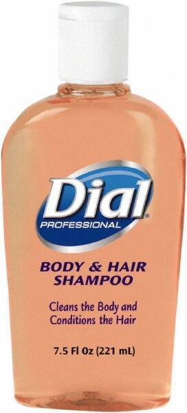 Dial - 7.5 oz Bottle Peach Hair & Body Wash - Clear Amber - Exact Industrial Supply