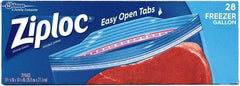 Ziploc - 30 Piece, 1 Gallon Capacity, 9.6 Inch Wide x 12.1 Inch High, Ziploc Freezer Bag - 9 Pack, 2.7 mil Thick, Plastic - Exact Industrial Supply