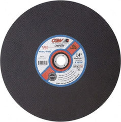Camel Grinding Wheels - 14" 36 Grit Aluminum Oxide Cutoff Wheel - 7/64" Thick, 1" Arbor, 4,400 Max RPM - Exact Industrial Supply