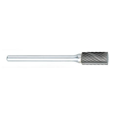 ‎SN-51 -1/4 × 1/4 LOC × 1/8 Shank × 1-1/2 OAL Inverted Taper Carbide Medium Right Hand Spiral Burr - Exact Industrial Supply