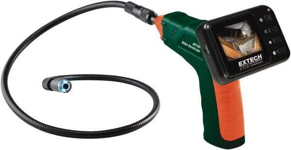 Extech - Video Borescope - 17 mm Probe Diameter, 2.4 Inch LCD Display, 480 x 234 Resolution - Exact Industrial Supply