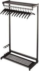 Quartet - 12 Hooks, 48" Long x 18-1/2" Deep, Steel Single Side Garment Rack - 61-1/2" High - Exact Industrial Supply