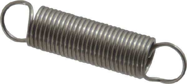 Gardner Spring - 0.18" OD, 1.66" Max Ext Len, 0.018" Wire Diam Spring - 1.3035 Lb/In Rating, 0.12166 Lb Init Tension - Exact Industrial Supply