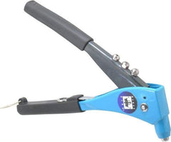 RivetKing - Right Angle Head Hand Riveter - 1/8 to 3/16" Rivet Capacity, 10-1/2" OAL - Exact Industrial Supply