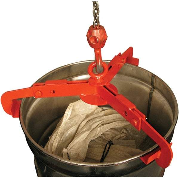 Wesco Industrial Products - 1,000 Lb Load Capacity, 30 & 55 Gal Drum Lifter - 29-1/2" Wide x 5-1/2" High, Steel Wheels - Exact Industrial Supply