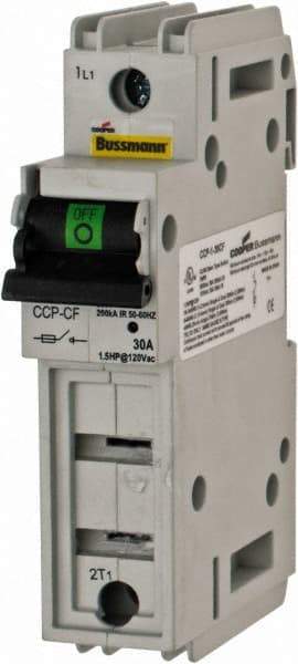 Cooper Bussmann - 1 Phase, 125VDC & 600VAC, 1 Pole, Open Fused Cam & Disconnect Switch - 1 Wire - Exact Industrial Supply