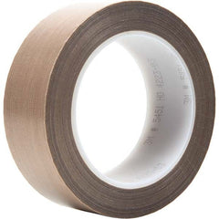 3M - 36 Yd x 1-1/2" Brown PTFE Film Tape - Exact Industrial Supply