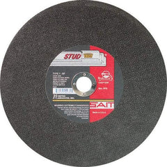Sait - 10" Aluminum Oxide Cutoff Wheel - 3/32" Thick, 5/8" Arbor, 6,100 Max RPM, Use with Chop Saws - Exact Industrial Supply