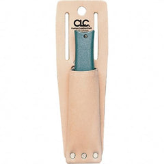 CLC - Knife Holster with 1 Pocket - Leather, Natural (Color), 2" Wide x 6" High x 1-1/4" Deep - Exact Industrial Supply