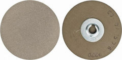 PFERD - 3" Disc Diam, 220 Grit, Diamond Quick Change Disc - Type R Attaching System, Coated, Brown, Fine Grade, 6,300 RPM, D76 Series - Exact Industrial Supply