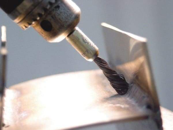 PFERD - 1/4" Brush Diam, Knotted, End Brush - 1/4" Diam Shank, 20,000 Max RPM - Exact Industrial Supply