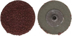 Tru-Maxx - 2" Disc Diam, 24 Grit, Aluminum Oxide Quick Change Disc - Type S Attaching System, Coated, Maroon, Very Coarse Grade - Exact Industrial Supply