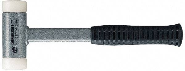 HALDER - 20 oz Head 1-3/16" Face Diam Nylon Dead Blow Hammer - 11-3/8" OAL, Steel Handle - Exact Industrial Supply