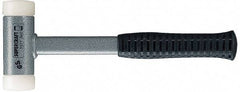 HALDER - 32 oz Head 1-3/4" Face Diam Nylon Dead Blow Hammer - 12" OAL, Steel Handle - Exact Industrial Supply