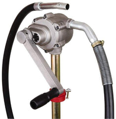 PRO-LUBE - Oil Lubrication 8 Strokes/Gal Flow Aluminum Rotary Hand Pump - For 15 to 55 Gal Container - Exact Industrial Supply