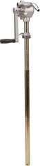 PRO-LUBE - Oil Lubrication 19 Strokes/Gal Flow Aluminum Rotary Hand Pump - For 15 to 55 Gal Container, Use with Diesel Fuel, Gasoline, Kerosene & Lubricating Oil, Do Not Use with Acids, Alkalis, Corrosive Media & Solvents - Exact Industrial Supply