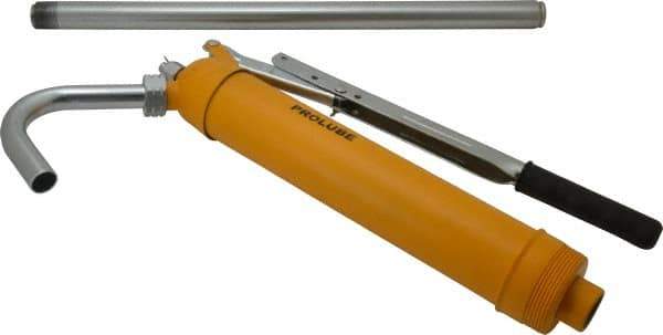 PRO-LUBE - Oil Lubrication 0.10 Strokes/oz Flow Steel Lever Hand Pump - For 15 to 55 Gal Container - Exact Industrial Supply