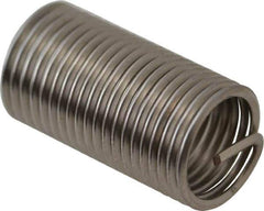 Recoil - 3/8-24 UNF, 0.938" OAL, Free Running Helical Insert - 19-1/8 Free Coils, Tanged, Stainless Steel, Bright Finish, 2-1/2D Insert Length - Exact Industrial Supply