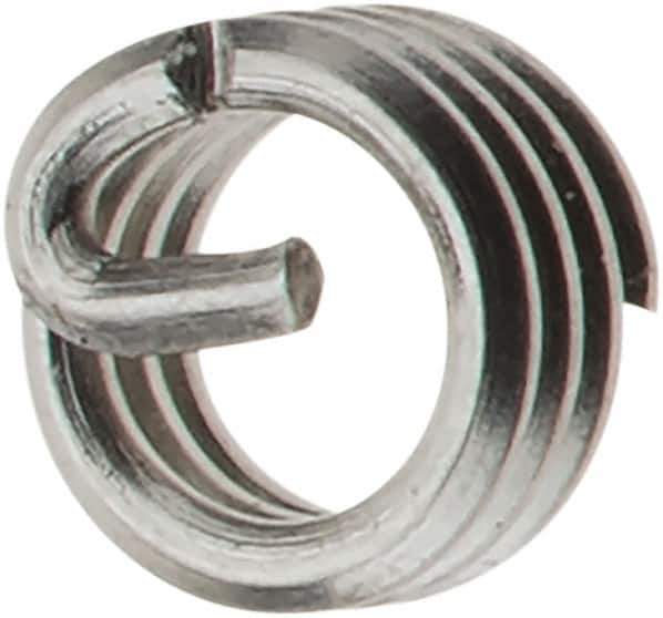 Recoil - M2x0.40 Metric Coarse, 2mm OAL, Free Running Helical Insert - Tanged, Stainless Steel, Bright Finish, 1D Insert Length - Exact Industrial Supply