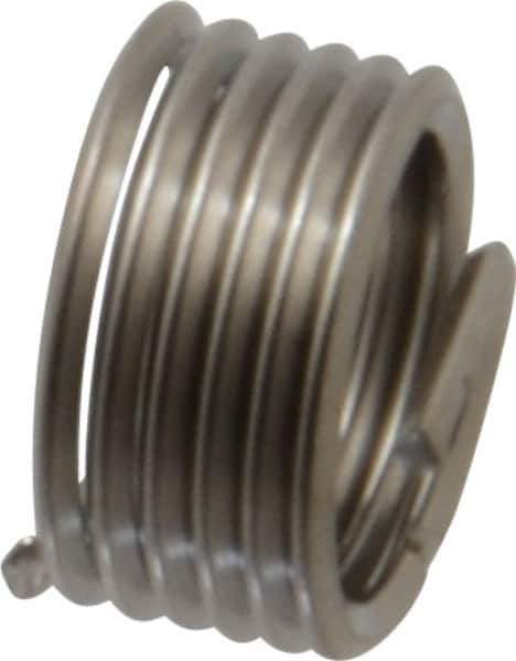 Recoil - M8x1.00 Metric Fine, 8mm OAL, Free Running Helical Insert - 5-7/8 Free Coils, Tanged, Stainless Steel, Bright Finish, 1D Insert Length - Exact Industrial Supply