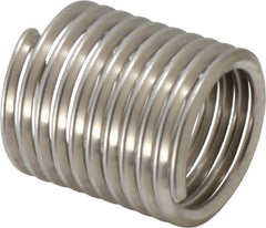 Recoil - 7/8-9 UNC, 1.312" OAL, Free Running Helical Insert - 10 Free Coils, Tanged, Stainless Steel, 1-1/2D Insert Length - Exact Industrial Supply