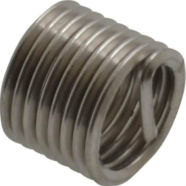 Recoil - M7x1.00 Metric Coarse, 10-1/2" OAL, Free Running Helical Insert - 8 Free Coils, Tanged, Stainless Steel, 1-1/2D Insert Length - Exact Industrial Supply