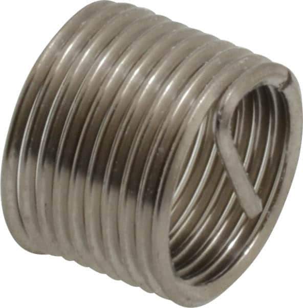 Recoil - M10x1.00 Metric Fine, 1/2" OAL, Free Running Helical Insert - 9-1/2 Free Coils, Tanged, Stainless Steel - Exact Industrial Supply