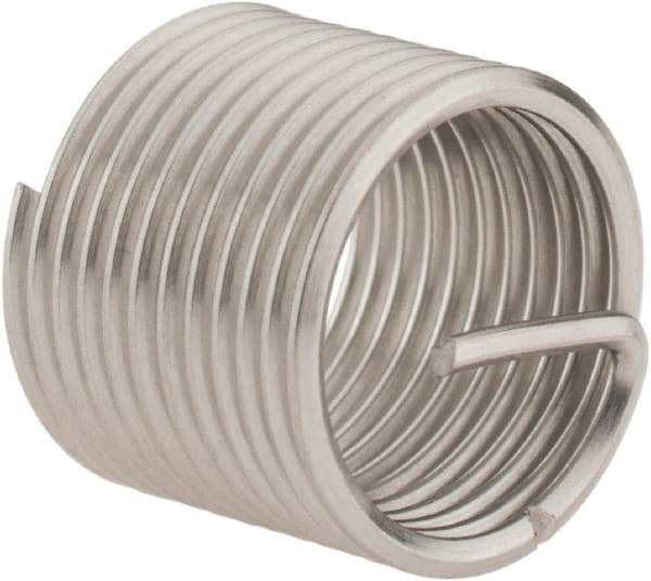 Recoil - M14x1.25 Metric Fine, 3/4" OAL, Free Running Helical Insert - Tanged, Stainless Steel - Exact Industrial Supply