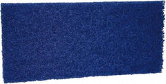 Remco - 10" Long x 4-1/2" Wide x 13/16" Thick Scouring Pad - Medium-Duty, Blue - Exact Industrial Supply