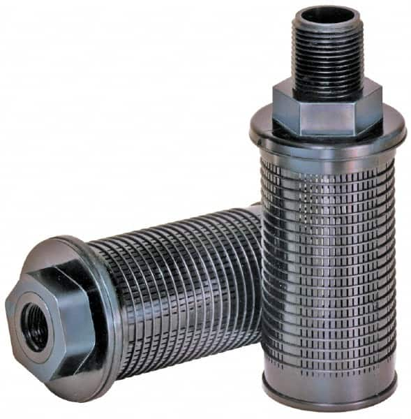 Flow Ezy Filters - 30 Mesh, 11 LPM, 3 GPM, 2-1/4" Diam, Male Suction Strainer without Bypass - Exact Industrial Supply