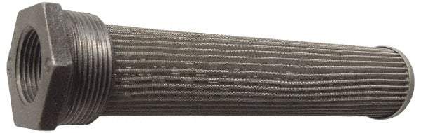 Flow Ezy Filters - 60 Mesh, 189 LPM, 50 GPM, 3" Diam, Male/Female Tank Mounted Strainer - 3 x 2 Port NPT, 9.8" Long - Exact Industrial Supply