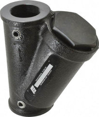 Flow Ezy Filters - 1-1/2 NPT Thread, 238 Micron, 6" Outside Diam, 7-1/2" Long, Stainless Steel Wire Cloth Media, Filter Assembly - Epoxy Coated Cast Iron - Exact Industrial Supply