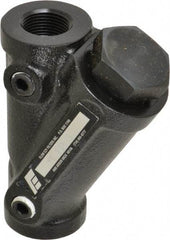 Flow Ezy Filters - 3/4 NPT Thread, 238 Micron, 3.6" Outside Diam, 4.8" Long, Stainless Steel Wire Cloth Media, Filter Assembly - Epoxy Coated Cast Iron - Exact Industrial Supply