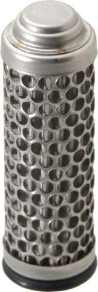 Flow Ezy Filters - 40 Micron, 1" Outside Diam, 3.4" Long, Stainless Steel Wire Cloth Media, Filter Element - 0.6" Inside Diam, Stainless Steel - Exact Industrial Supply