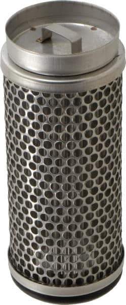 Flow Ezy Filters - 40 Micron, 2.1" Outside Diam, 5" Long, Stainless Steel Wire Cloth Media, Filter Element - 1.4" Inside Diam, Stainless Steel - Exact Industrial Supply