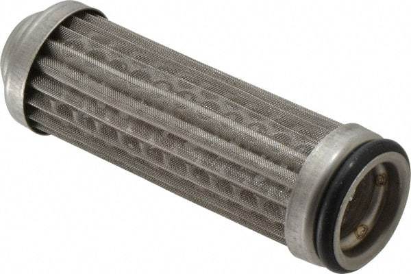 Flow Ezy Filters - 149 Micron, 1" Outside Diam, 3.4" Long, Stainless Steel Wire Cloth Media, Filter Element - 0.6" Inside Diam, Anodized Aluminum - Exact Industrial Supply