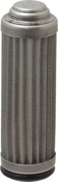 Flow Ezy Filters - 74 Micron, 1" Outside Diam, 3.4" Long, Stainless Steel Wire Cloth Media, Filter Element - 0.6" Inside Diam, Anodized Aluminum - Exact Industrial Supply