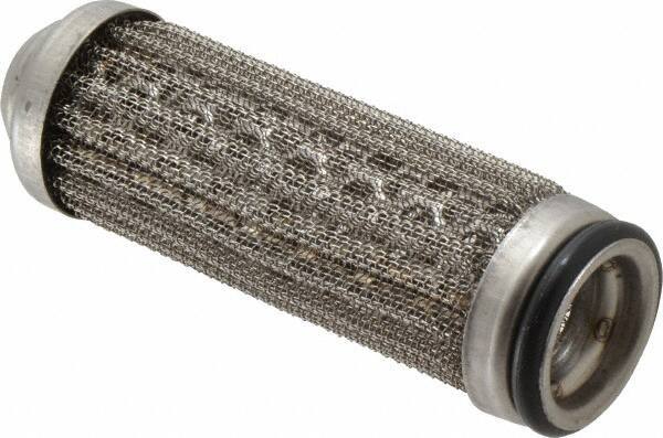 Flow Ezy Filters - 595 Micron, 1" Outside Diam, 3.4" Long, Stainless Steel Wire Cloth Media, Filter Element - 0.6" Inside Diam, Anodized Aluminum - Exact Industrial Supply