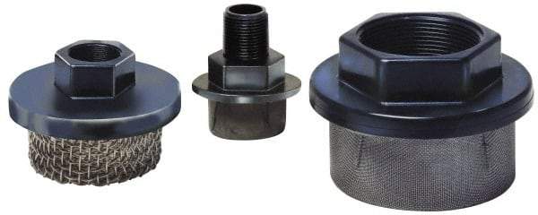 Flow Ezy Filters - 30 Mesh, 46 LPM, 12 GPM, 3" Diam, Male Pipe Mounted Suction Screen Strainer - 1 Port NPT, 2-1/2" Long - Exact Industrial Supply